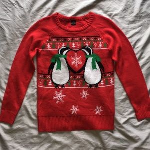 Red penguin sweater